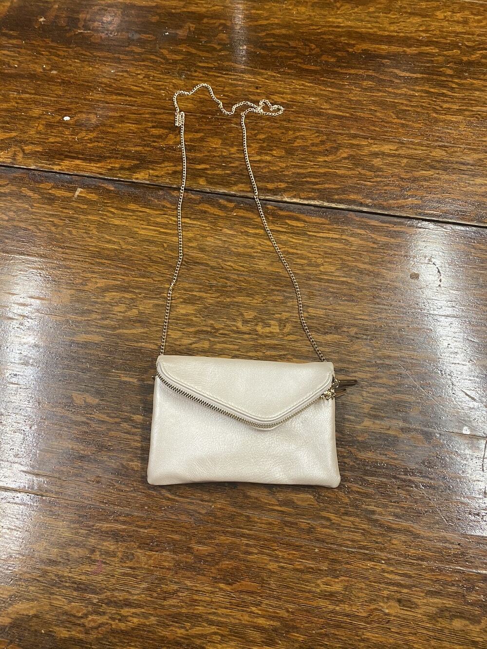 MMS white handbag Purse Zipper